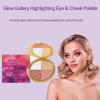 Glowjiu Glow Gallery Highlighting Eye & Cheek Palette,Glowjiu Highlighting Eye & Cheek Palette,4-In-1 Highlight Shades Makeup for Blush,Eye & Cheek palette with Brush view 2