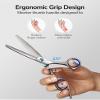 ULG Professional Thinning Shears with Comb - 6.5 Japanese Stainless Steel Texturizing & Hair Cutting Scissors for Salon & Home Use view 3