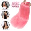 Pre Stretched Braiding Hair 26 inch Pink Braiding Hair for Black Women 3Packs Crochet Boho Braiding Hair Non Toxic (26 Inch 3packs, Pink) view 3