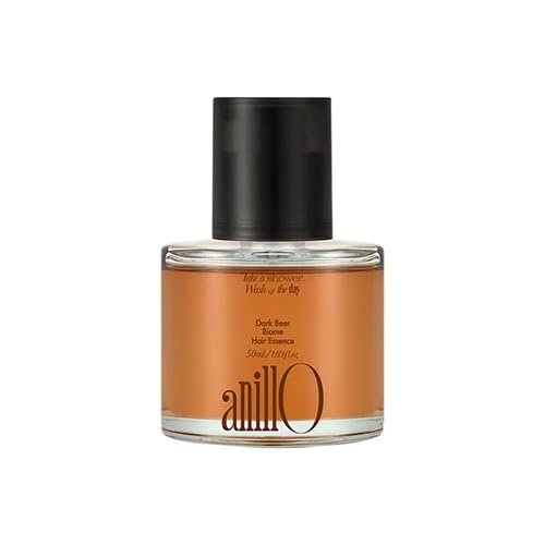ANILLO Dark Beer Biome Hair Essence - Strengthening & Nourishing Damage Repair Hair Oil Serum with Biotin, Olive Oil, Beer Yeast &10-type Protein Complex - Vegan, Paraben & Silicone Free 1.69 fl oz