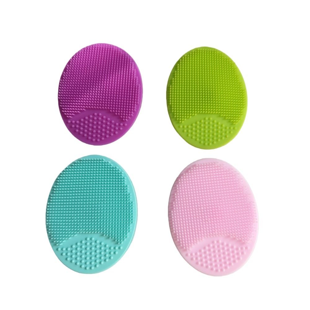 4 Pack Face ScrubberSilicone Facial Cleansing Brush FaceRemoves Blackheads and Deeply Cleans Pores, Exfoliating Facial Cleansing Brush Suitable for Men and Women