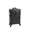 iumLeap Makeup Train Case Beauty Trolley Case, Storage Cart Beauty Profession Trolley Cosmetic Case Aluminum Alloy High Capacity Universal Wheel with Makeup Box Toolbox/Black, Black view 1