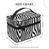 HSYOYO Zebra Print Pattern Makeup Bag for Women Travel Cosmetic Bag Large Makeup Case Portable Toiletry Skincare Organizer Bags view 2