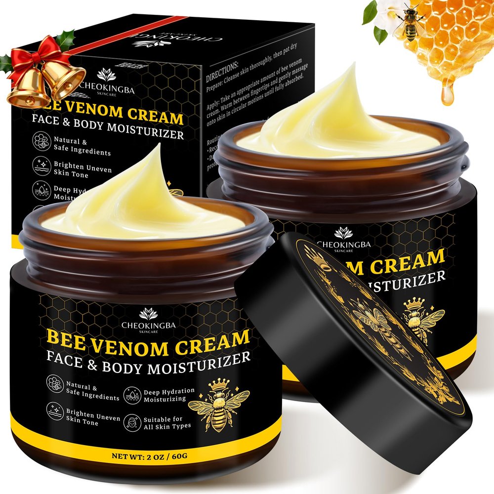 2PCS Bee Venom Comprehensive Cream: Wrinkle Care Face Lift & Firming, Effective In Reducing Skin Blemishes, Natural Care and Non-Irritating, Bee Venom Joint Cream for All Body Parts, 60g * 2PCS