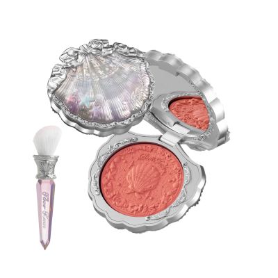 Flower Knows Shell's Jewel Silk Satin Embossed Blush + Blush Brush Set