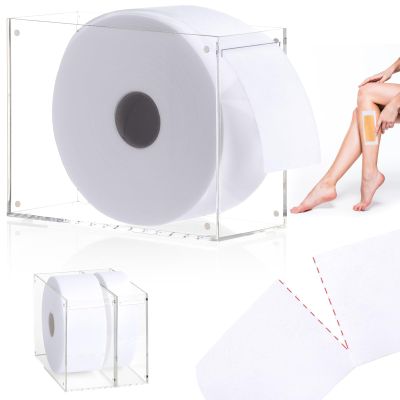 200 Pcs Non-Woven Wax Strip 2.8" X 44 Yards Pre-Cut Wax Strips with Acrylic Holder 1 Roll Epilating Wax Strips Waxing Paper Sheets for Body Legs Lint-Free Air Removal Paper for Home Professional Salon