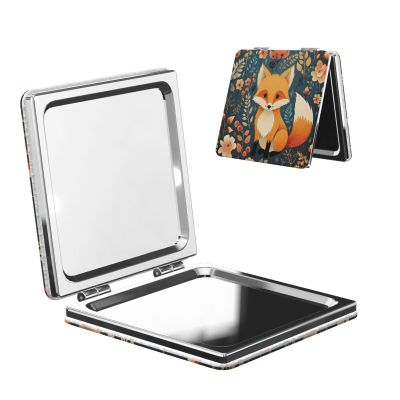DDTKLSNV Cute Floral Animal Pattern Compact Mirror Small Pocket Pu Leather Makeup Mirrors 1x/2x Magnifying Portable Pocket Mirror for Women Girls