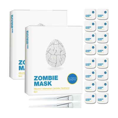 2PCSZombie Mask,Zombie Facial Mask, Zombie Face Mask, Hydrating Skincare Face Mask, Pore Tightening & Lifting Deep Cleansing Clay Mud Mask (2Box)
