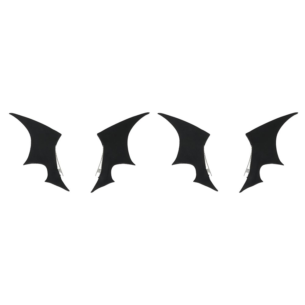 4 PCS Halloween Bat Wings Hair Clips for Women Girls Devil Horns Gothic Hair Pins Cute Black French Barrettes Headdress Halloween Cosplay Costumes Hair Clips Accessories Bachelorette Rave Party Favor