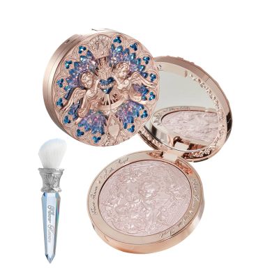 Flower Knows Little Angel Embossed Highlighter+Shell's Jewel Angled Blush Brush
