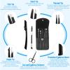 Lanties 12 Set 6 Pcs Eyebrow Tweezers Kit Christmas Stocking Stuffers Professional Stainless Steel Tweezers Set for Women and Men Facial Hair Splinter and Ingrown Hair Removal(Black) view 3