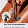 THURLADY Safety Razor with Pivoting Head, Dual-Blade Razors for Men, Reusable Metal Razor, with 20 Double Edge Blades and Stand, Smooth Close Clean Shave, Black view 4