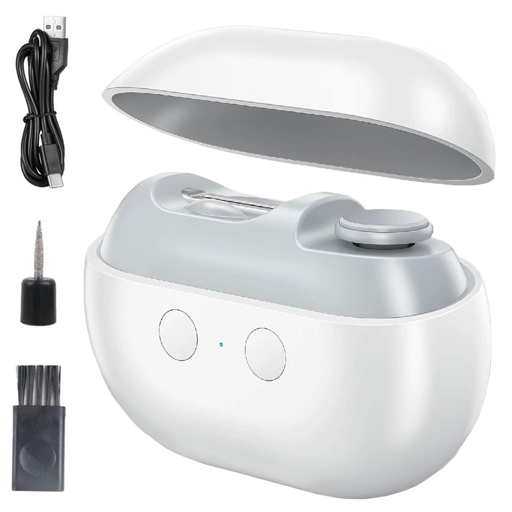 2025 New Upgraded Smart Nail Clippe with LED Light - Safe Toe & Fingernail Trimmer for Seniors, Adults, Kids, Baby (White)