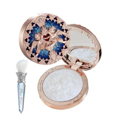 Flower Knows Little Angel Embossed Highlighter+Shell's Jewel Angled Blush Brush