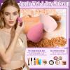 17PCS Makeup Sponge Set for Foundation with 6PCS Powder Puff, 3PCS Mini Makeup Sponges, 3PCS Foundation Mini Make Up Sponge Puff and 1PCS Make Up Sponges Holder view 2