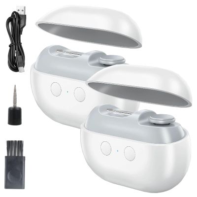 2025 New Upgraded Smart Nail Clippe with LED Light - Safe Toe & Fingernail Trimmer for Seniors, Adults, Kids, Baby(2Pcs-White)