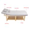 Wood Wide Stationary Massage Table for Treatment Physical Therapy Table Salon Spa Facial Bed,Professional Massage Bed,Heavy Duty 822 LBS Load,31.5'' W  75'' L (Light Grey 1) view 3