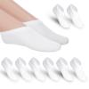 Nogeqi 4 Pairs Moisturizing Socks for Women, Moisture Spa Socks for Dry Feet Overnight, Cosmetic Lotion Sock for Cracked Heel Repair (White) view 1