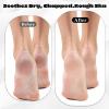 Nogeqi 4 Pairs Moisturizing Socks for Women, Moisture Spa Socks for Dry Feet Overnight, Cosmetic Lotion Sock for Cracked Heel Repair (White) view 4
