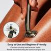 THURLADY Safety Razor with Pivoting Head, Dual-Blade Razors for Men, Reusable Metal Razor, with 20 Double Edge Blades and Stand, Smooth Close Clean Shave, Bronze view 4