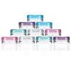 10 Pcs Sample Containers with Lids, 2 Gram Mini Makeup Cosmetic Sample Plastic Containers Refillable Round Cosmetic Samples Pots Jars for Lip Balms Lotion Beauty Products (Multi color Lids) view 1