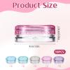 10 Pcs Sample Containers with Lids, 2 Gram Mini Makeup Cosmetic Sample Plastic Containers Refillable Round Cosmetic Samples Pots Jars for Lip Balms Lotion Beauty Products (Multi color Lids) view 2