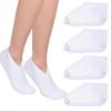 4 Pairs Moisturizing Socks Reusable Hydrating Socks Overnight Spa Sock for Dry Feet Lotion Sock Overnight Moisturizing Foot Care Cracked Feet Relief for Women and Men White view 1