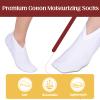 4 Pairs Moisturizing Socks Reusable Hydrating Socks Overnight Spa Sock for Dry Feet Lotion Sock Overnight Moisturizing Foot Care Cracked Feet Relief for Women and Men White view 4