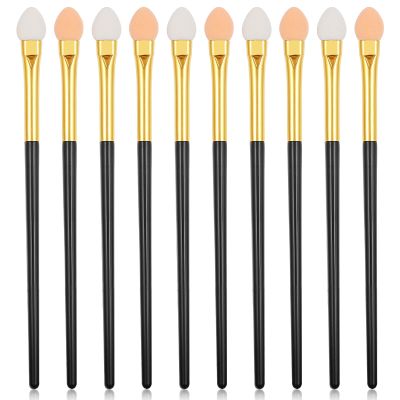 10pcs Eyeshadow Brush Sponge Applicators Tool Reusable Eyeshadow Applicators Tool Eyeshadows Applicator Stick Sets Round Foam Makeup Eyeshadows Brush Applicator Tools for Girls