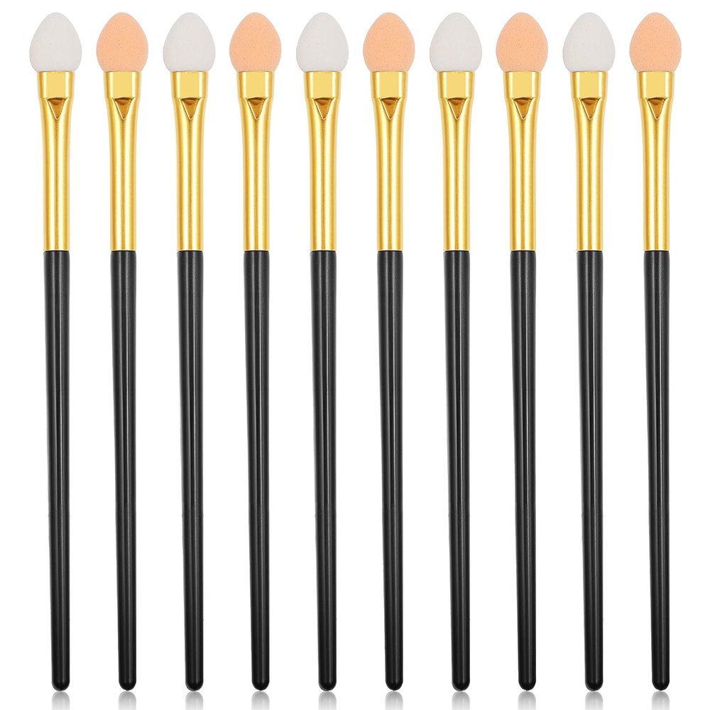 10pcs Eyeshadow Brush Sponge Applicators Tool Reusable Eyeshadow Applicators Tool Eyeshadows Applicator Stick Sets Round Foam Makeup Eyeshadows Brush Applicator Tools for Girls