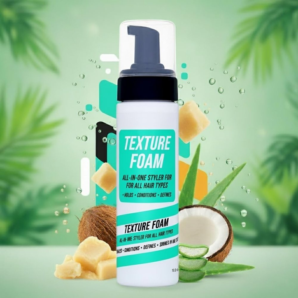 Mousse for Curly Hair, Shine Enhancing, Volumizing and Texturizing Styling Foam, Natural Hair Care, 7 fl oz