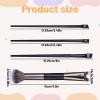 2pcs Nose Contour Brushes Set 2-In-1 U-Shaped Fluffy Brush and Angled Tilt Brush for Nose Sculpting and Defining view 2