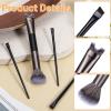 2pcs Nose Contour Brushes Set 2-In-1 U-Shaped Fluffy Brush and Angled Tilt Brush for Nose Sculpting and Defining view 3