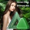 2PCS Nature Triangle Shampoo Bar, 2026 New Usman Grass Shampoo Bar,Nature Seven Green Soap Shampoos,Natural Herbal Hair Care,Green Triangle Soap for Hair,Calming & Strengthens Hair for Women and Mens view 2