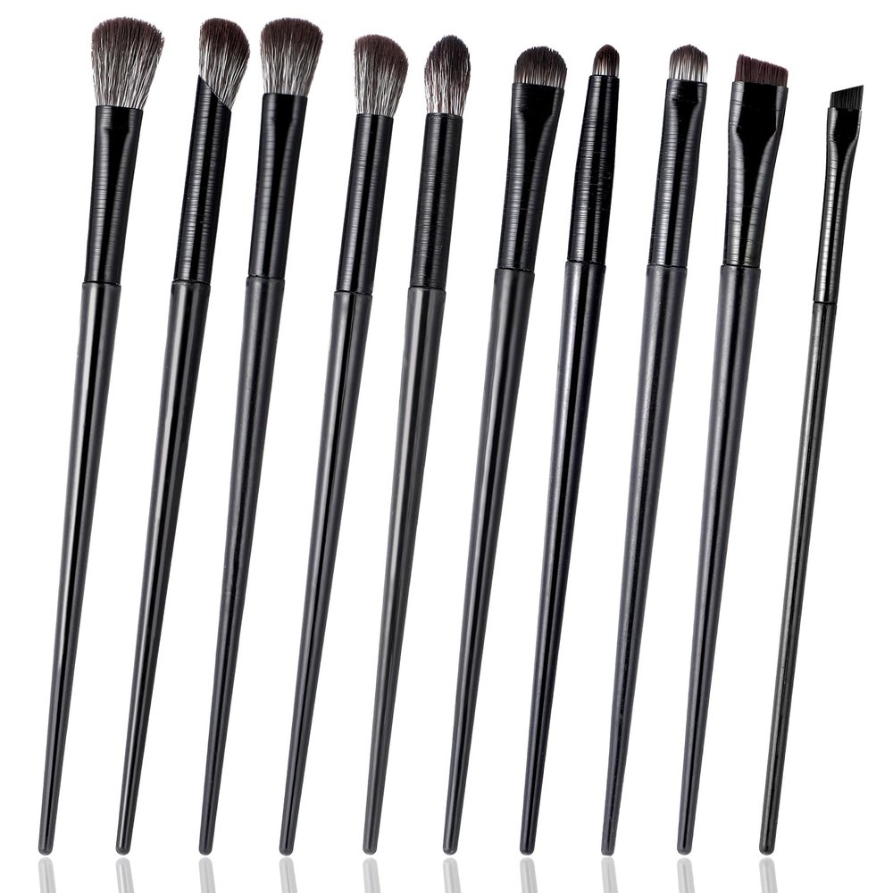 10 Pcs Eye Makeup Brushes Set, Professional Eye Smudging Defining Eyeshadow And Eyeliner Including EyebrowEyeliner Brush, Smudge Brush, Different Types of Eyeshadow Brushes