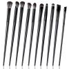 10 Pcs Eye Makeup Brushes Set, Professional Eye Smudging Defining Eyeshadow And Eyeliner Including EyebrowEyeliner Brush, Smudge Brush, Different Types of Eyeshadow Brushes view 1