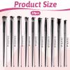 10 Pcs Eye Makeup Brushes Set, Professional Eye Smudging Defining Eyeshadow And Eyeliner Including EyebrowEyeliner Brush, Smudge Brush, Different Types of Eyeshadow Brushes view 3