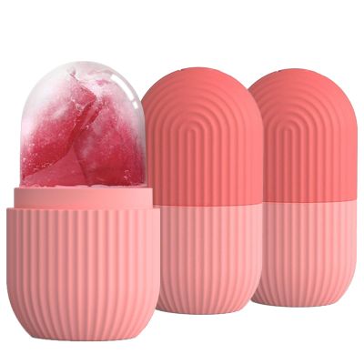3 Pack Ice Roller for Face Eyes Women Facial Depuffer,Skin Care,Ice Pack Neck Massager,Cooling &Smoothing,Beauty Essentials(Pink)