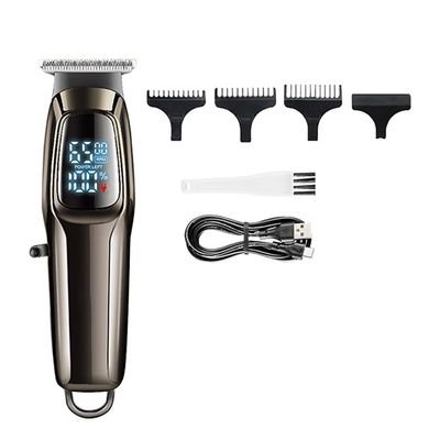 WTYBRMYO Mens Hair Clippers, Men's Professional Hair Trimmer USB Charge Push Shear LCD Display Beard Trimmer