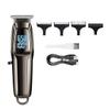 WTYBRMYO Mens Hair Clippers, Men's Professional Hair Trimmer USB Charge Push Shear LCD Display Beard Trimmer view 1
