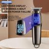 WTYBRMYO Mens Hair Clippers, Men's Professional Hair Trimmer USB Charge Push Shear LCD Display Beard Trimmer view 4
