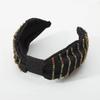 SIDUFHAOPKLL Denim hair band female creative color diamond set wide edge headband accessories view 3