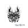 2pcs Prajna Chest Dark Temporary Tattoo Stickers For Men And Women, Semi Permanent, Non Reflective, Waterproof, Lasting For 2 Weeks, Fake Tattoos view 2