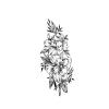1/2pcs Arm Flower Simulation Temporary Tattoo Stickers For Men And Women, Semi Permanent, Waterproof, Lasting For 2 Weeks, Fake Tattoos(2pcs) view 1