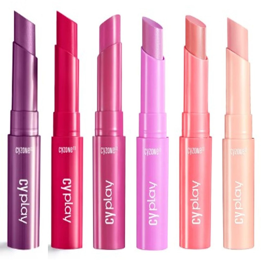 CyPlay Creamy Lip Balm Set: Berry, Cherry, Fuchsia, Pink, Coral and Nude