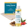 Baar Castor Oil Bundle  Cold-Pressed, Hexane-Free 8oz Palma Christos Castor Oil + Cotton Flannel. Supports Natural Wellness, Detox, Skin & Hair Care