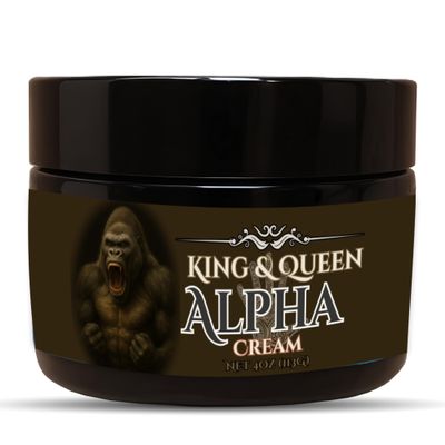 Alpha Cream for Men Strength, Focus & Driven Energy Support | Bold Herbal Vitality Blend 4 oz King & Queen Wellness