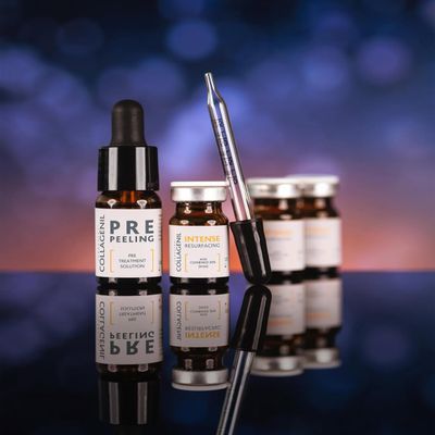 Collagenil Resurfacing Anti-Aging Face Treatment, At home Peeling, Professional Exfoliating Solution, 20% Glycolic & Mandelic Acid Complex