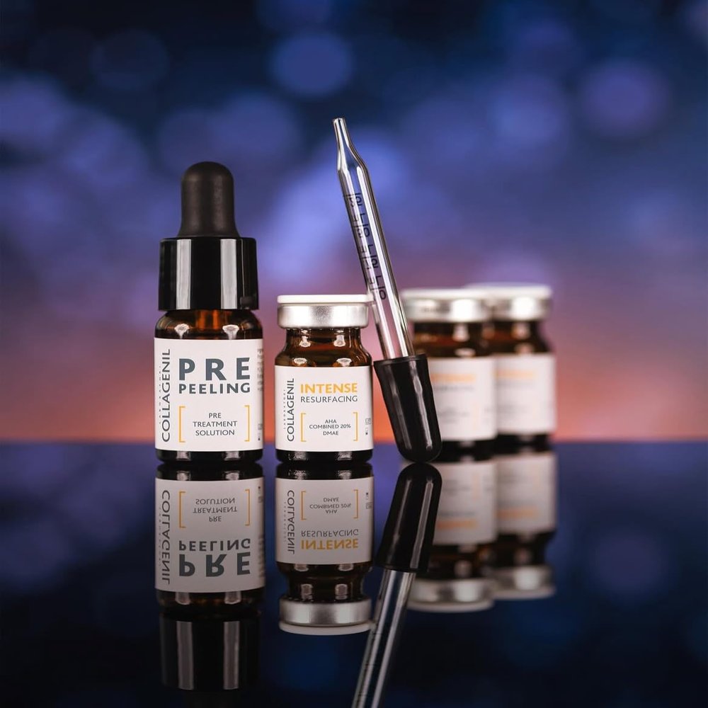 Collagenil Resurfacing Anti-Aging Face Treatment, At home Peeling, Professional Exfoliating Solution, 20% Glycolic & Mandelic Acid Complex