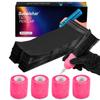 200Pcs Black Tattoo Machine Covers & 4 Pink Grip Tape, 7.2 X 2.5 Inch Disposable Professional Sealable Tattoo Pen Covers Supplies and Accessories view 1